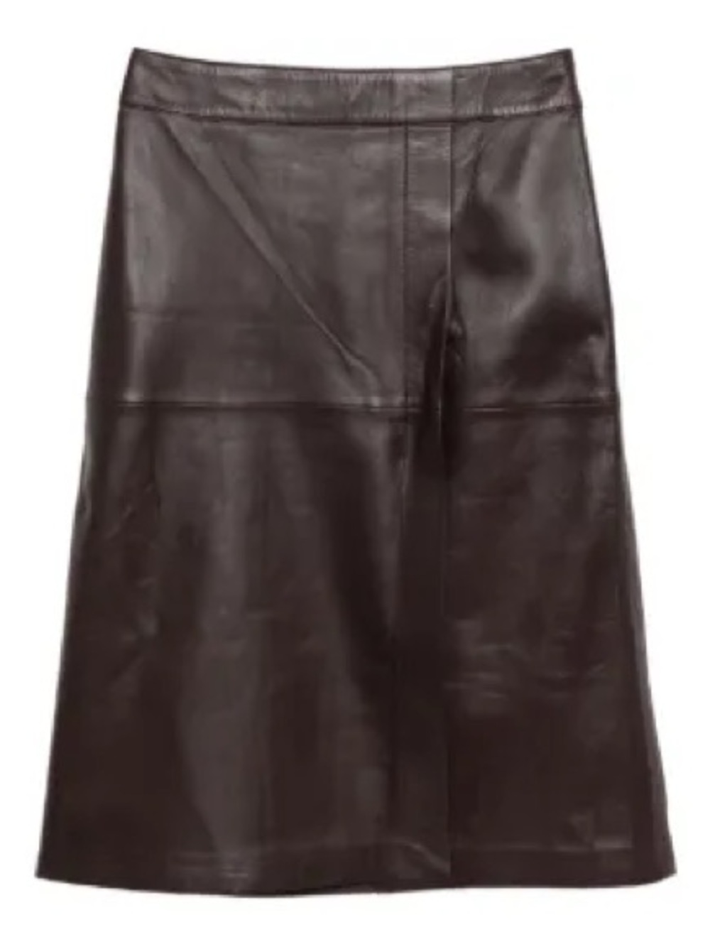 Rosetta Getty Women’s Black Faux Leather A-Line Skirt